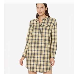 Toad&Co Bodie 1/4 Zip Plaid Flannel Cottagecore Western Cozy Outdoor Dress XL